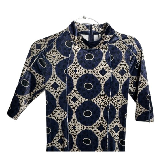 Sea New York Hana Velvet maxi dress size small Dark blue size small NWT - Picture 4 of 10